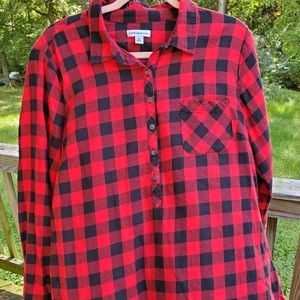 Women's Checked Tunic Cotton Shirt